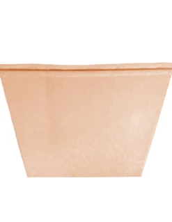 Coppia tendine vetro moderne SIMPLY Salmone - tessuto poliestere bouclè semitrasparente, orlino tunnel