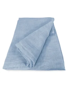 Coppia tendine vetro moderne SIMPLY Azzurro - tessuto poliestere bouclè semitrasparente, orlino tunnel