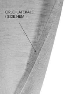 Coppia tendine vetro moderne SIMPLY Grigio - tessuto poliestere bouclè semitrasparente, orlino tunnel