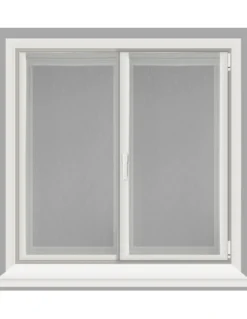 Coppia tendine vetro moderne SIMPLY Grigio - tessuto poliestere bouclè semitrasparente, orlino tunnel