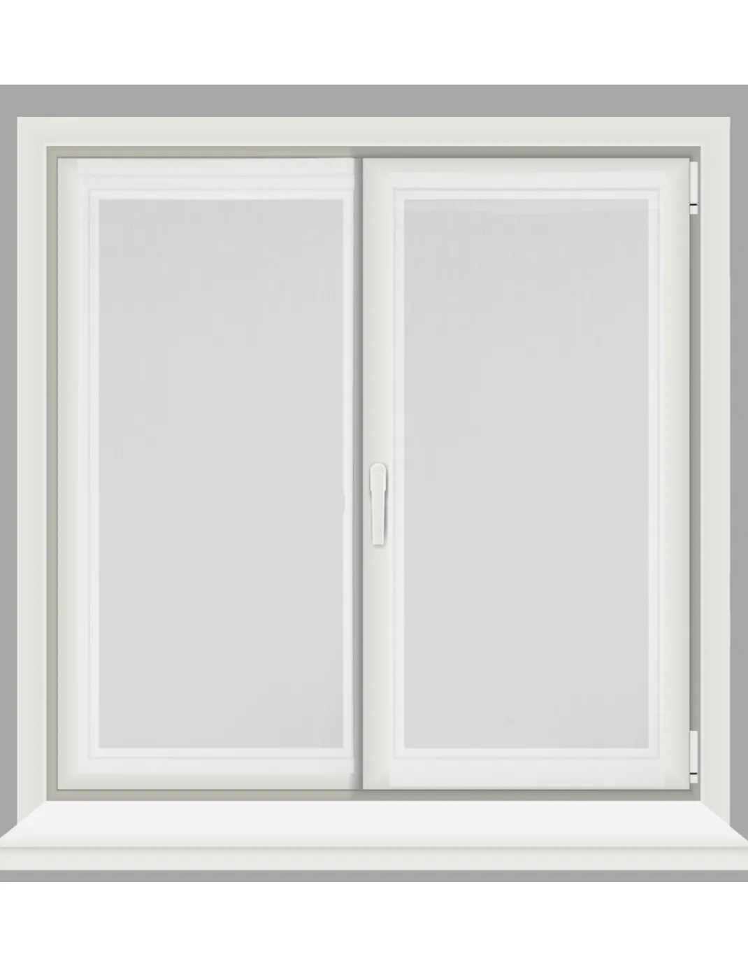 Coppia tendine vetro moderne SIMPLY Bianco - tessuto poliestere bouclè semitrasparente, orlino tunnel