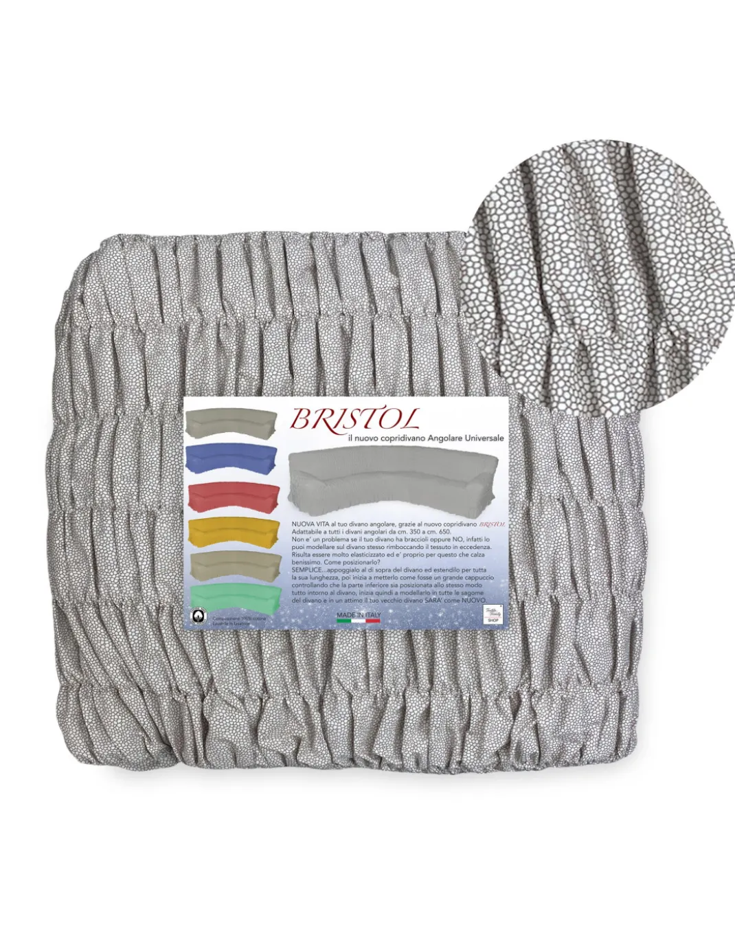 COPRIDIVANO ANGOLARE UNIVERSALE BRISTOL BOY BEIGE