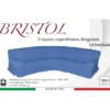 COPRIDIVANO ANGOLARE UNIVERSALE BRISTOL BLU UNITO