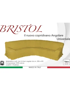 COPRIDIVANO ANGOLARE UNIVERSALE BRISTOL OCRA UNITO