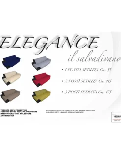 COPRIDIVANO BLU SALVADIVANO ELEGANCE ANTIMACCHIA TRAPUNTATO PIANO LISCIO BLU