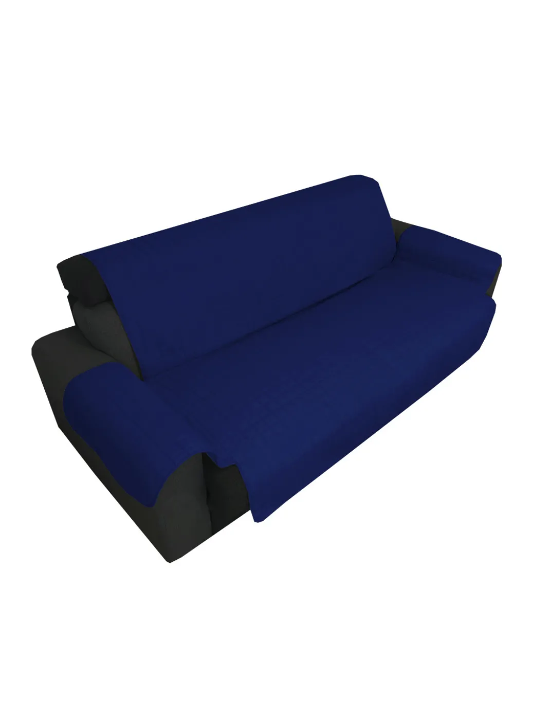 COPRIDIVANO BLU SALVADIVANO ELEGANCE ANTIMACCHIA TRAPUNTATO PIANO LISCIO BLU