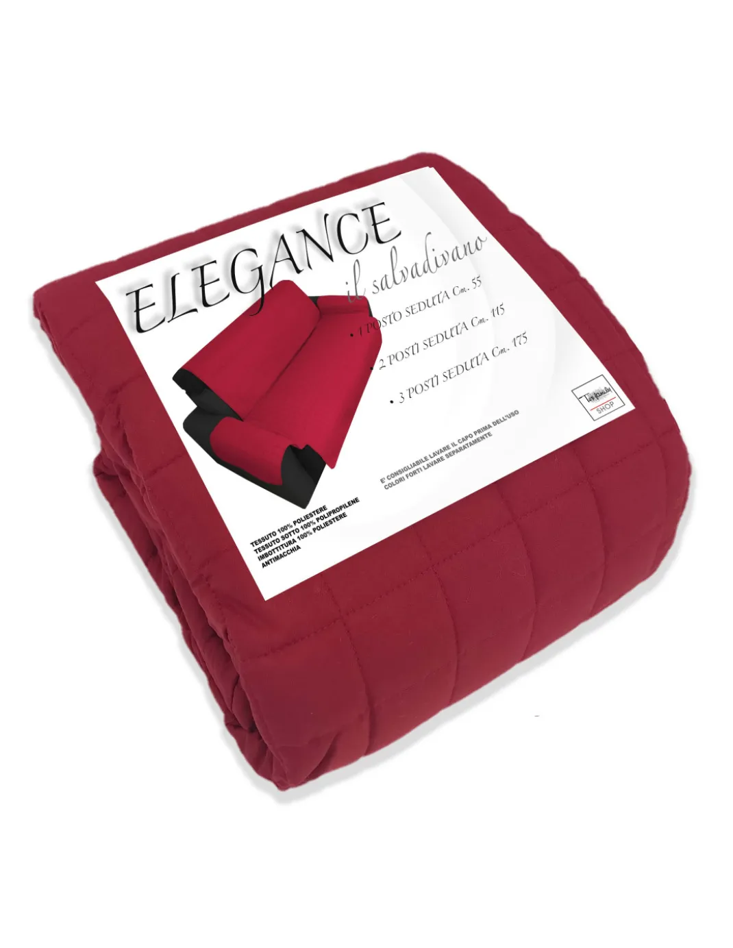 COPRIDIVANO BX SALVADIVANO ELEGANCE ANTIMACCHIA TRAPUNTATO PIANO LISCIO BORDEAUX