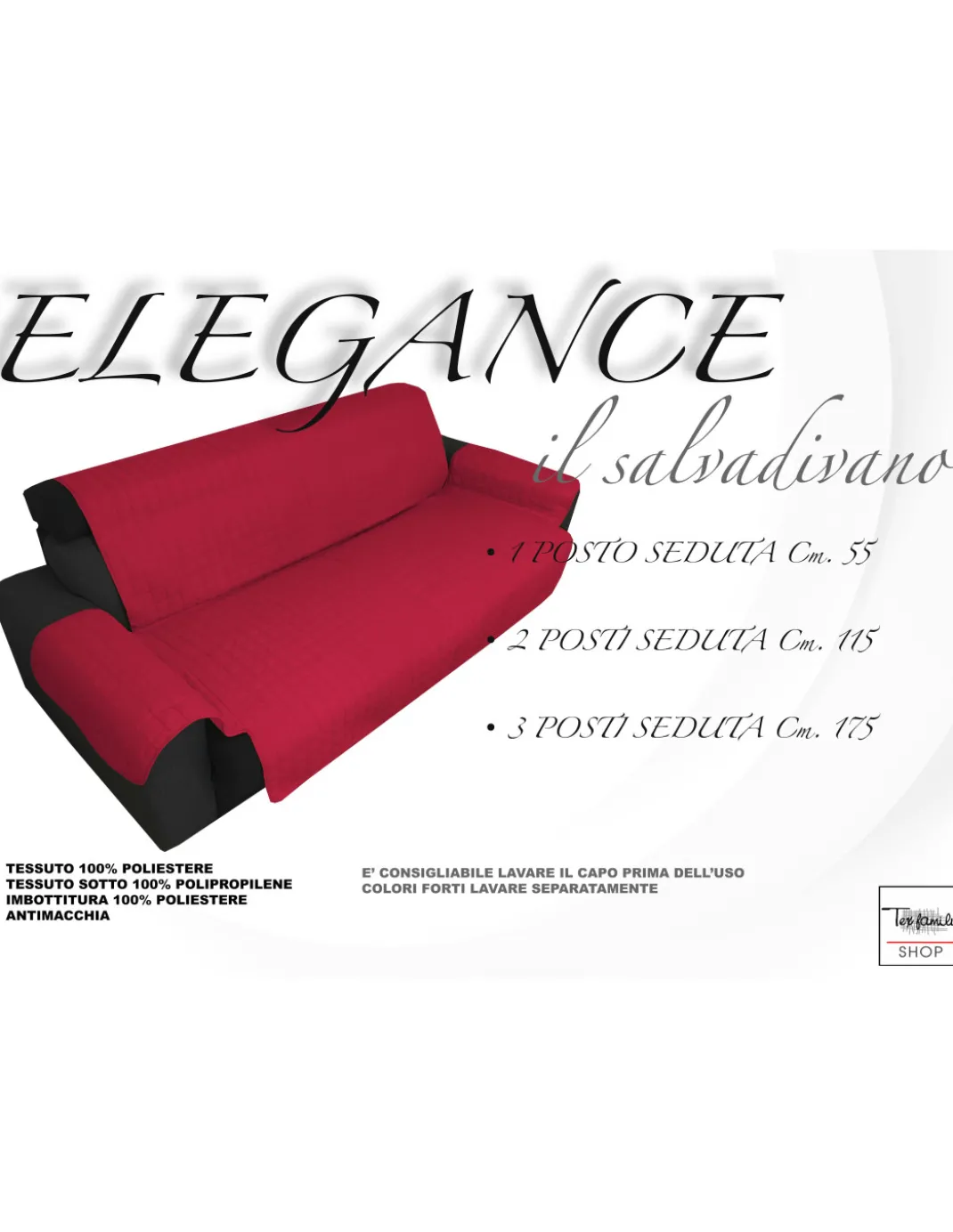 COPRIDIVANO BX SALVADIVANO ELEGANCE ANTIMACCHIA TRAPUNTATO PIANO LISCIO BORDEAUX