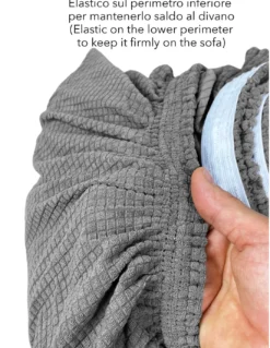 COPRIDIVANO elasticizzato ATENE universale GRIGIO bielastico