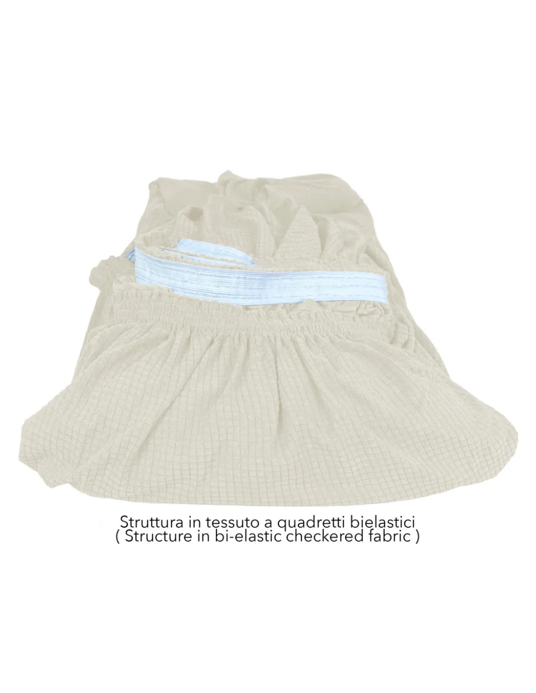 COPRIDIVANO elasticizzato ATENE universale BIANCO LATTE bielastico