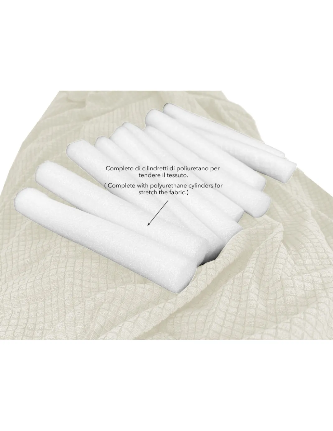 COPRIDIVANO elasticizzato ATENE universale BIANCO LATTE bielastico
