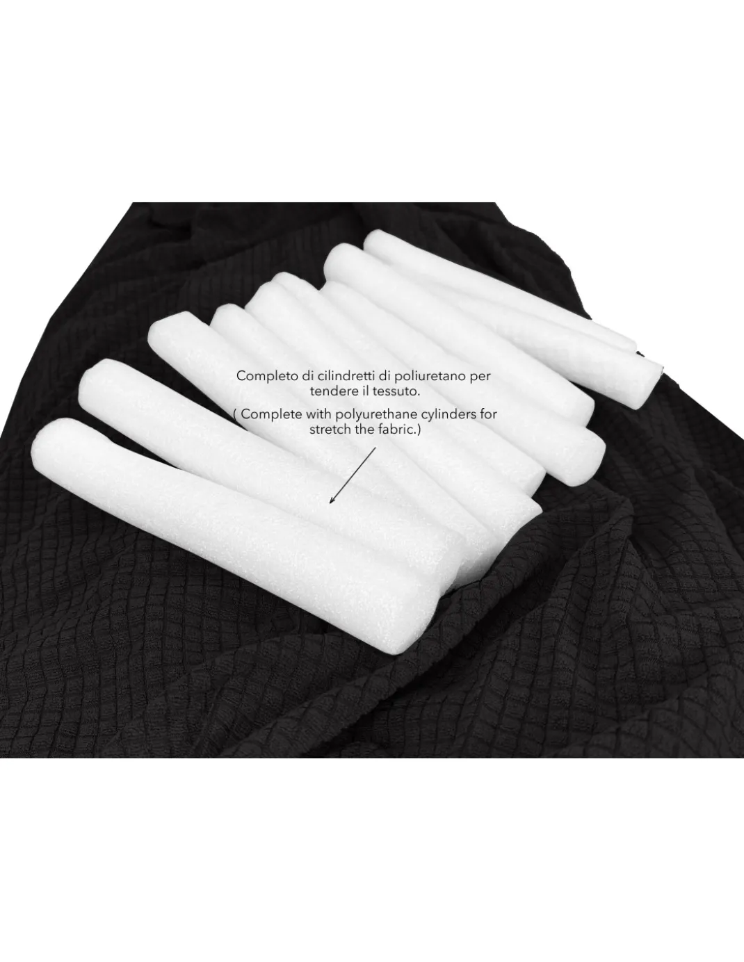 COPRIDIVANO elasticizzato ATENE universale NERO bielastico