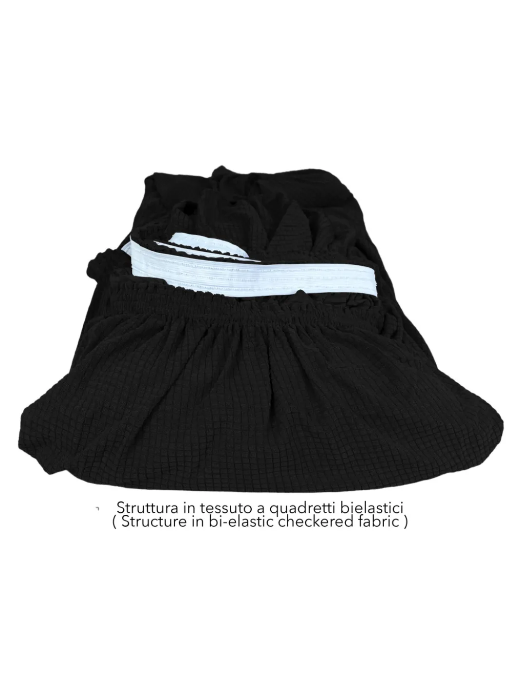 COPRIDIVANO elasticizzato ATENE universale NERO bielastico