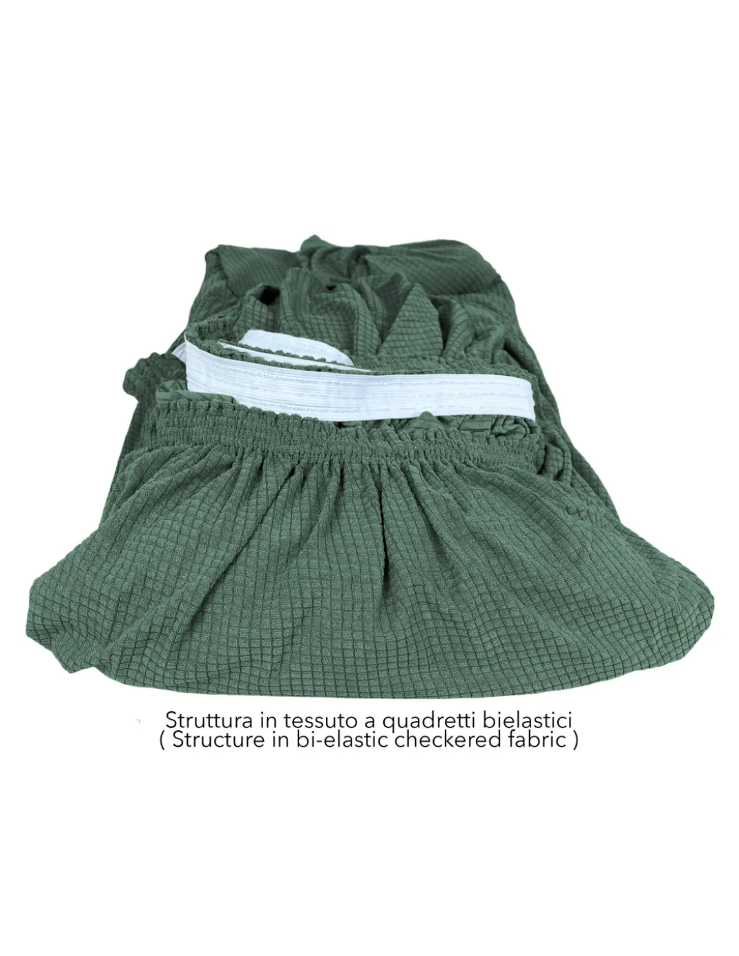 COPRIDIVANO elasticizzato ATENE universale VERDE bielastico