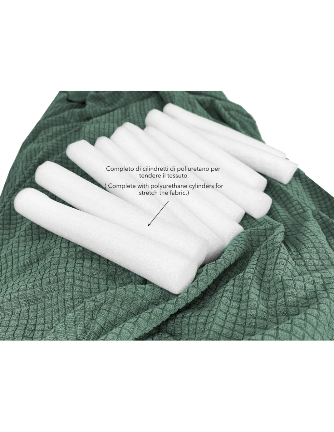 COPRIDIVANO elasticizzato ATENE universale VERDE bielastico