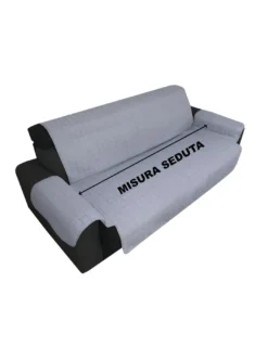 COPRIDIVANO GR SALVADIVANO ELEGANCE GRIGIO ANTIMACCHIA TRAPUNTATO PIANO LISCIO