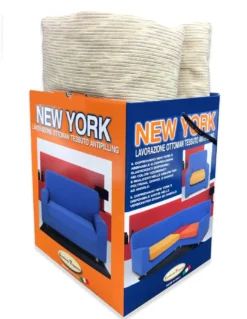 Copridivano New York Fashion Nocciola Melange Elasticizzato, Antigraffio, Divani con Braccioli, Telo Universale, Made in Italy