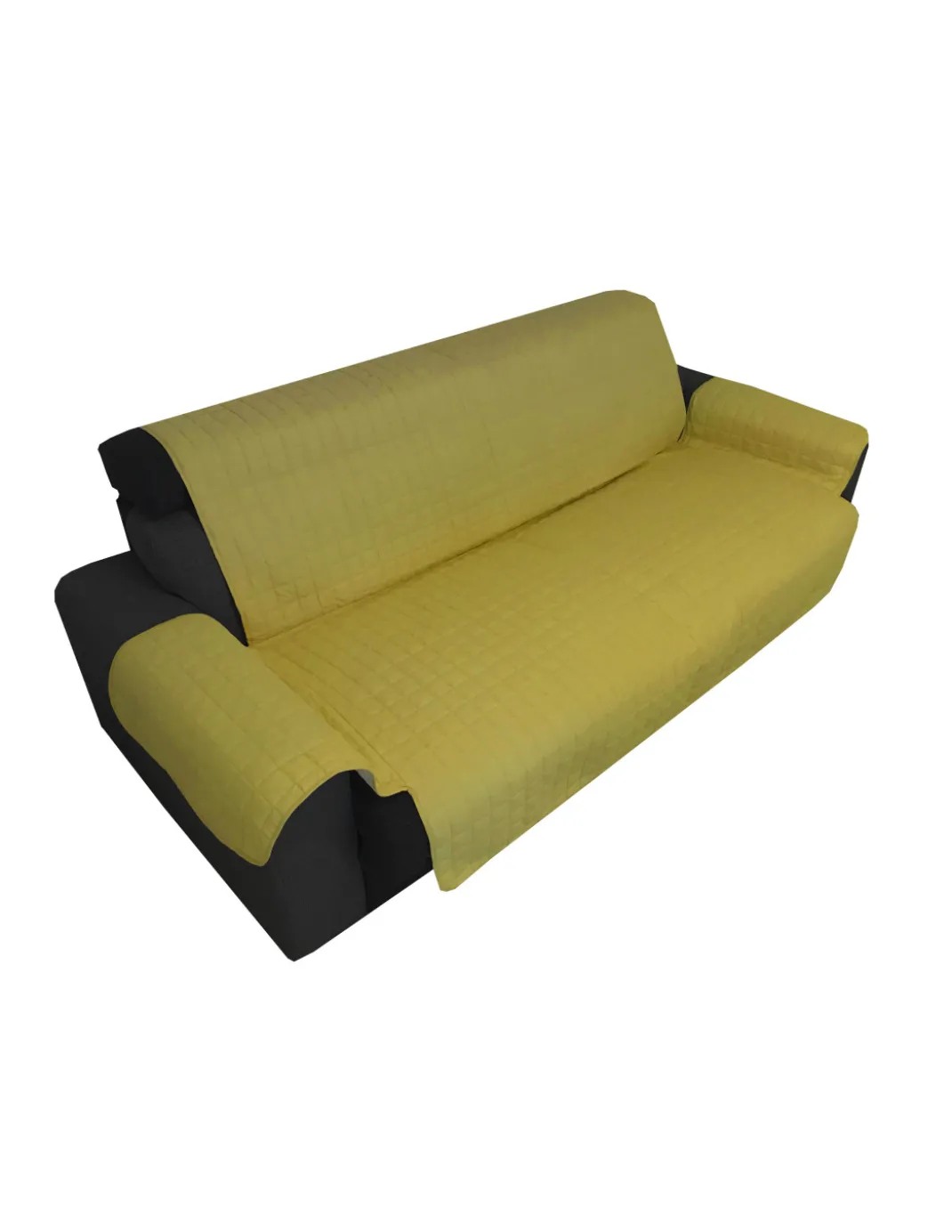 COPRIDIVANO OR SALVADIVANO ELEGANCE GIALLO ORO ANTIMACCHIA TRAPUNTATO PIANO LISCIO