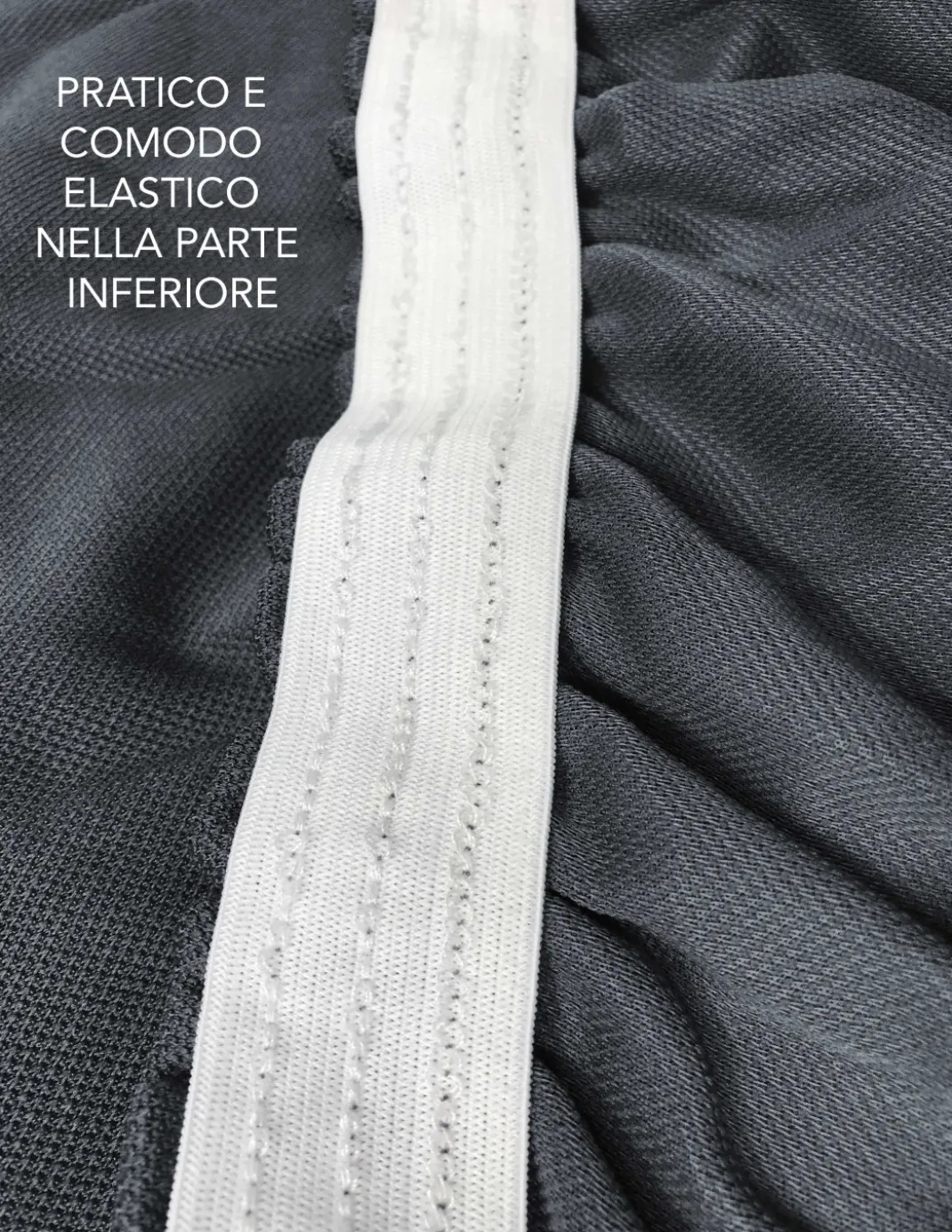 COPRIDIVANO Universale elasticizzato ROMA antimacchia GRIGIO SCURO