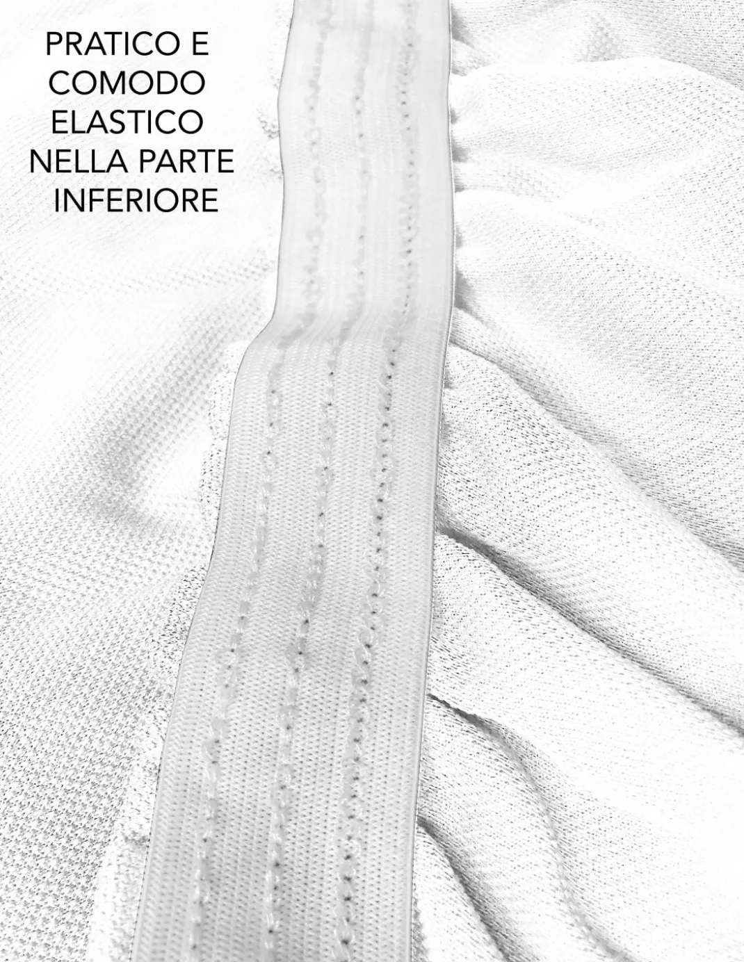 COPRIDIVANO Universale elasticizzato ROMA antimacchia BIANCO