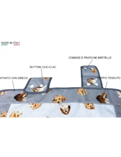 COPRIFORNO copri forno CANI GRIGIO chiaro
