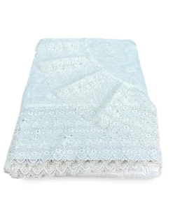 COPRILETTO con Pizzo Alto MACRAMÈ Panna MATRIMONIALE Idea SPOSA