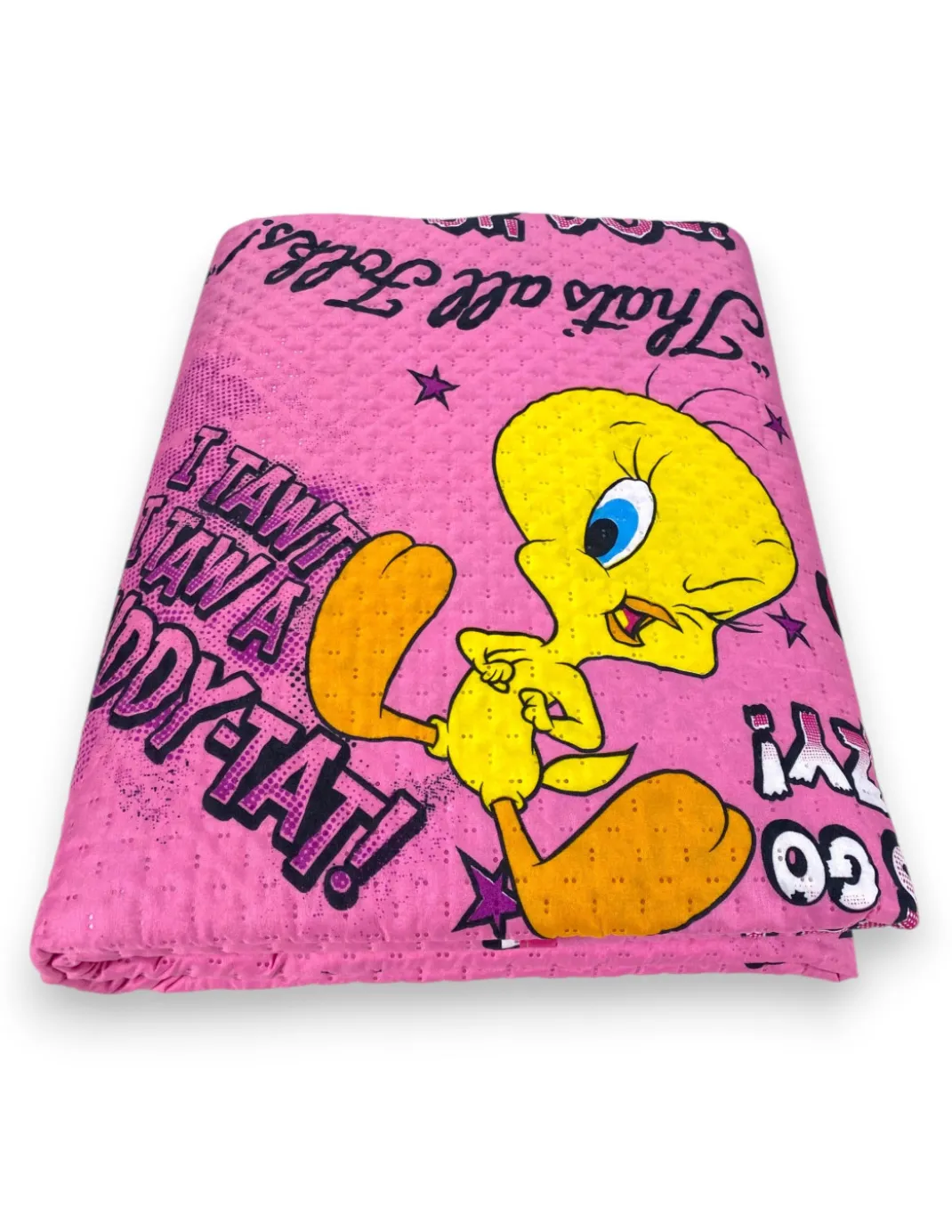 Copriletto Singolo Bambini 170x250 Titti Rosa Looney Tunes – Trapuntino Leggero 80 g/m² in Microfibra, Made in Italy