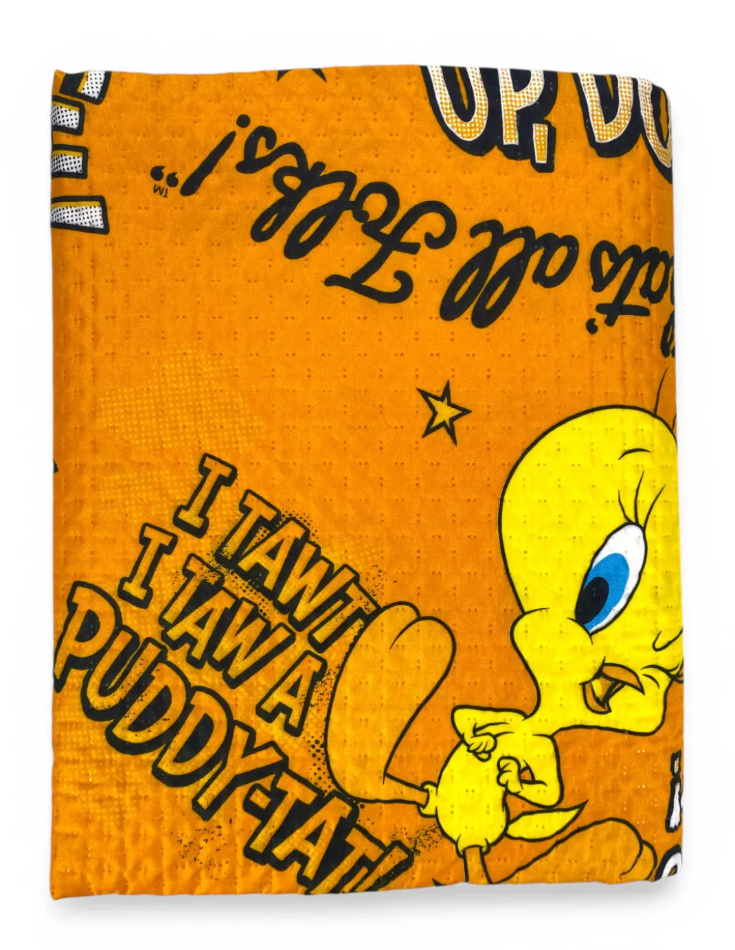 Copriletto Singolo Bambini 170x250 Titti Arancione Looney Tunes – Trapuntino Leggero 80 g/m² in Microfibra, Made in Italy
