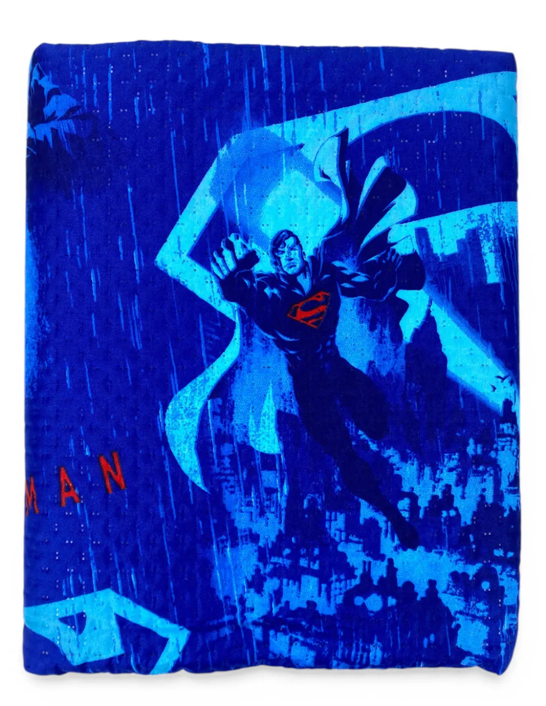 Copriletto Singolo Bambini 170x250 Superman DC Comics Blu “Dark Side” – Trapuntino Leggero 80 g/m², Made in Italy
