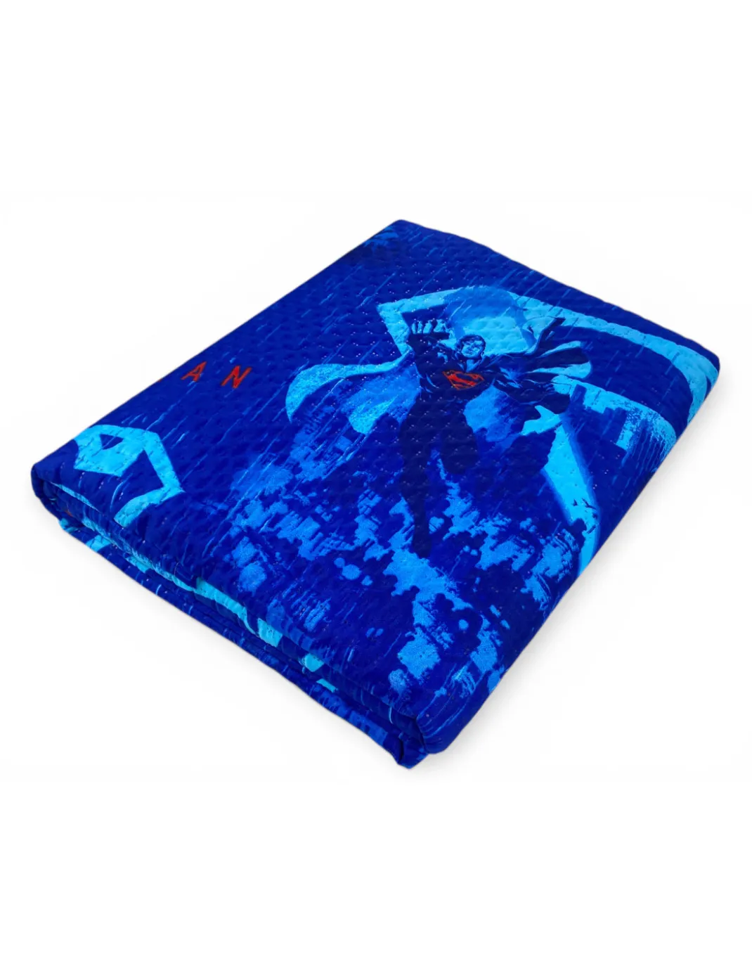 Copriletto Singolo Bambini 170x250 Superman DC Comics Blu “Dark Side” – Trapuntino Leggero 80 g/m², Made in Italy