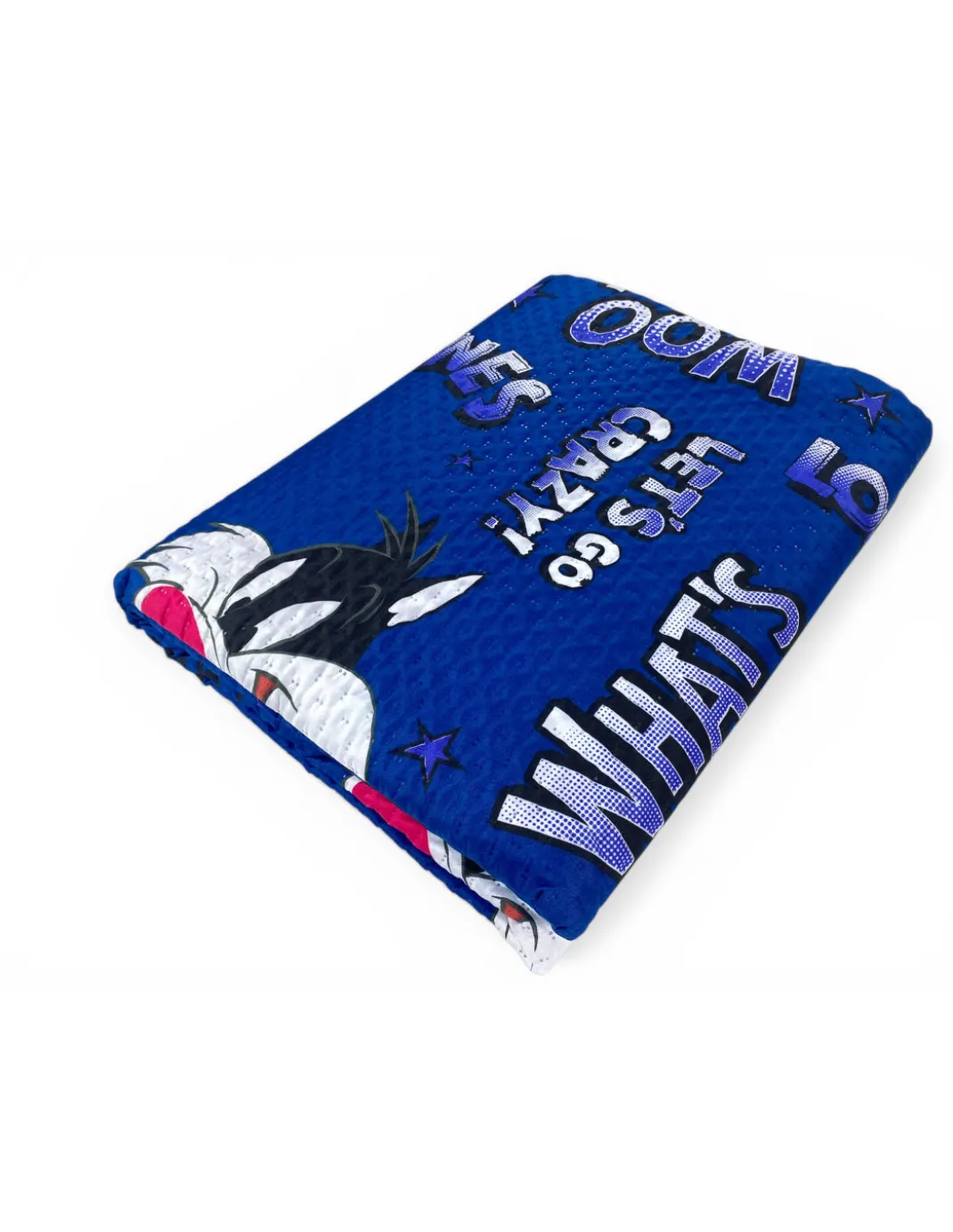 Copriletto Singolo Bambini 170x250 Gatto Silvestro Blu – Trapuntino Leggero 80 g/m² in Microfibra, Made in Italy