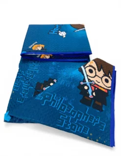 Copriletto Singolo Bambini 170x250 Harry Potter Blu – Trapuntino Leggero 80 g/m² in Microfibra, Made in Italy