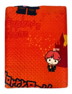 Copriletto Singolo Bambini 170x250 Harry Potter Arancione – Trapuntino Leggero 80 g/m² in Microfibra, Made in Italy