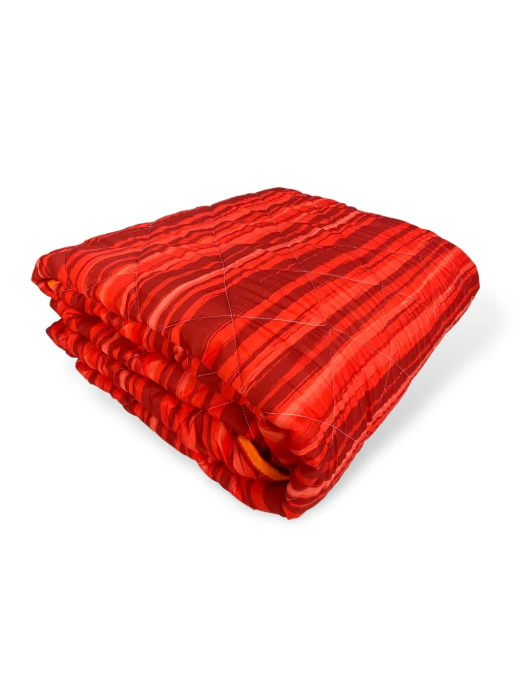 COPRILETTO Trapuntato FIOCCO © STRIPE Rosso Bordeaux Made in Italy