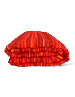 COPRILETTO Trapuntato FIOCCO © STRIPE Rosso Bordeaux Made in Italy