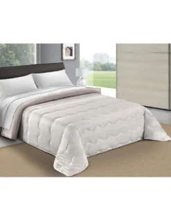 COPRILETTO Trapuntato FIOCCO © PUNTINATO Beige Made in Italy