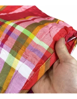 COPRILETTO trapuntato SPRING scozzese ROSSO e FUCSIA