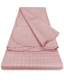 Copriletto Trapuntato Venezia Matrimoniale 250x250 Rosa – Microfibra Manopesca, Trapuntatura Quadretti, 100 g/m², Bordo a Onde