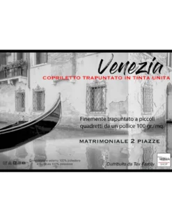 Copriletto Trapuntato Venezia Matrimoniale 250x250 Rosa – Microfibra Manopesca, Trapuntatura Quadretti, 100 g/m², Bordo a Onde