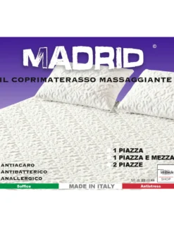 COPRIMATERASSO antiacaro ANALLERGICO MADRID in memory SOFFICISSIMO