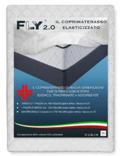 COPRIMATERASSO ELASTICIZZATO FLY 2.0 SPUGNA JACQUARD con angoli