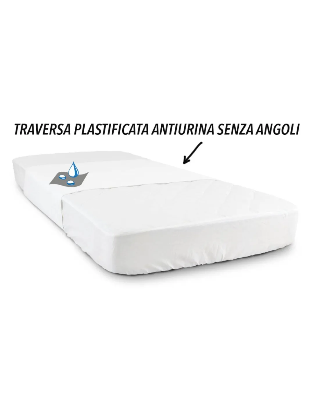 Coprimaterasso IMPERMEABILE PVC Lenzuolino TEX Senza Angoli