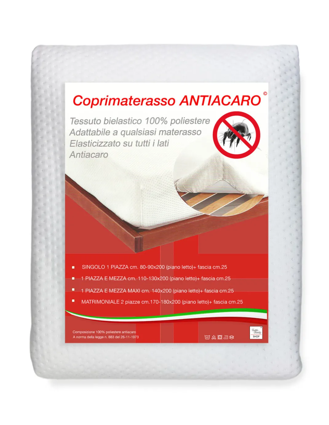 Coprimaterasso Jersey Elasticizzato | Anallergico e Antiacaro | Morbido e Silenzioso | Angoli Maxi Materassi alti