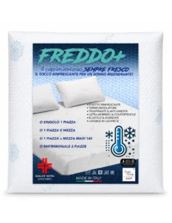 Coprimaterasso Rinfrescante Freddo+ Ice-Touch, Estivo, Termoregolatore, Traspirante, Anti-Umidità, Morbido, Elasticizzato