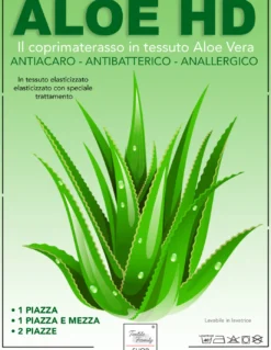 COPRIMATERASSO traversa ALOE VERA HD antiacaro e anallergico MADE IN italy