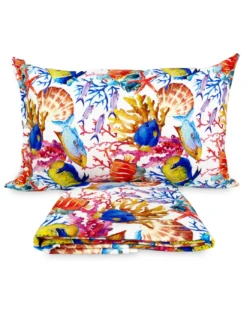 COPRIPIUMINO ACQUARIO Pesci Tropicali in Puro cotone Made in Italy