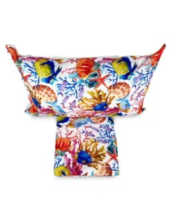 COPRIPIUMINO ACQUARIO Pesci Tropicali in Puro cotone Made in Italy
