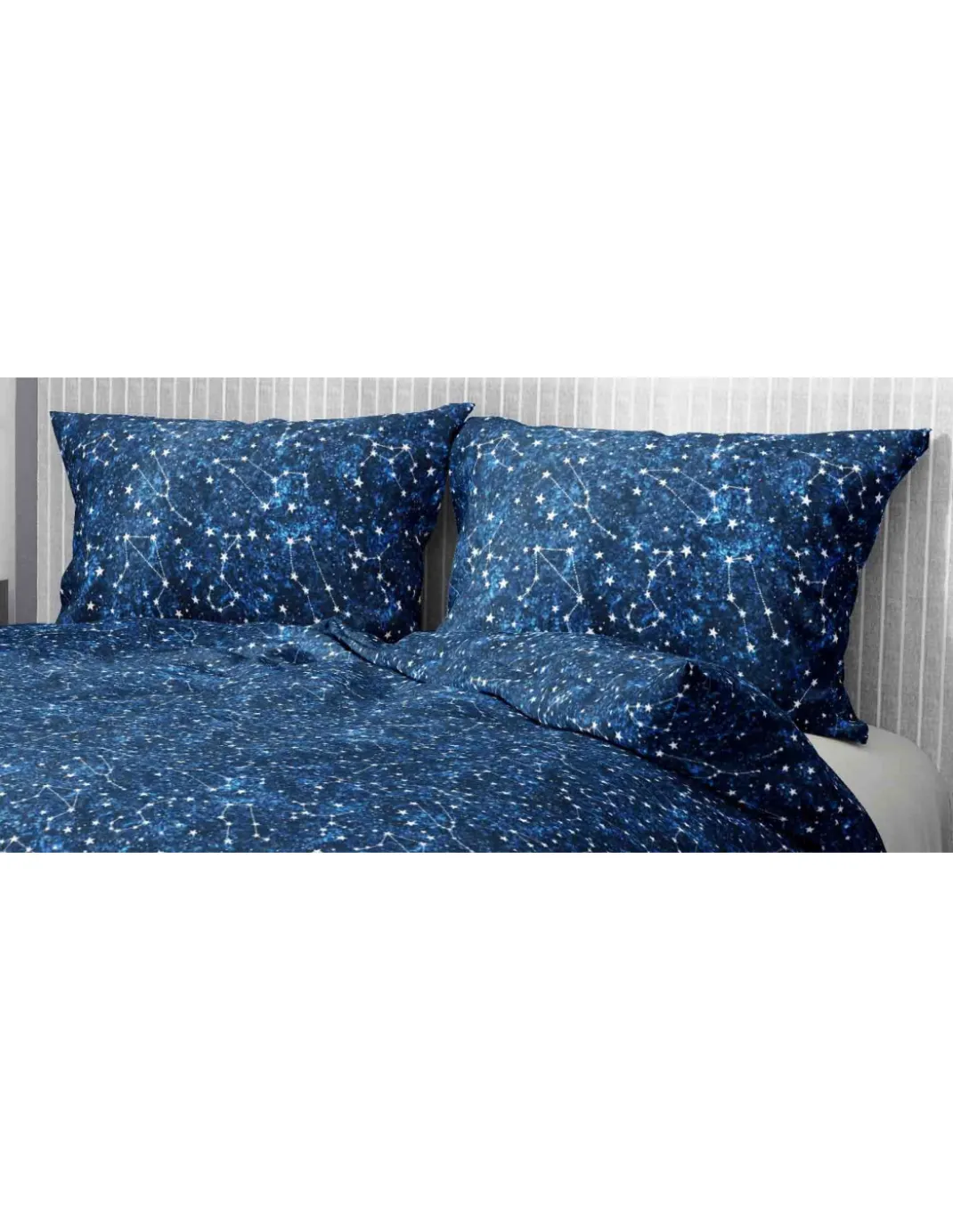 COPRIPIUMINO COSTELLAZIONE Blu in morbida Microfibra Made in Italy