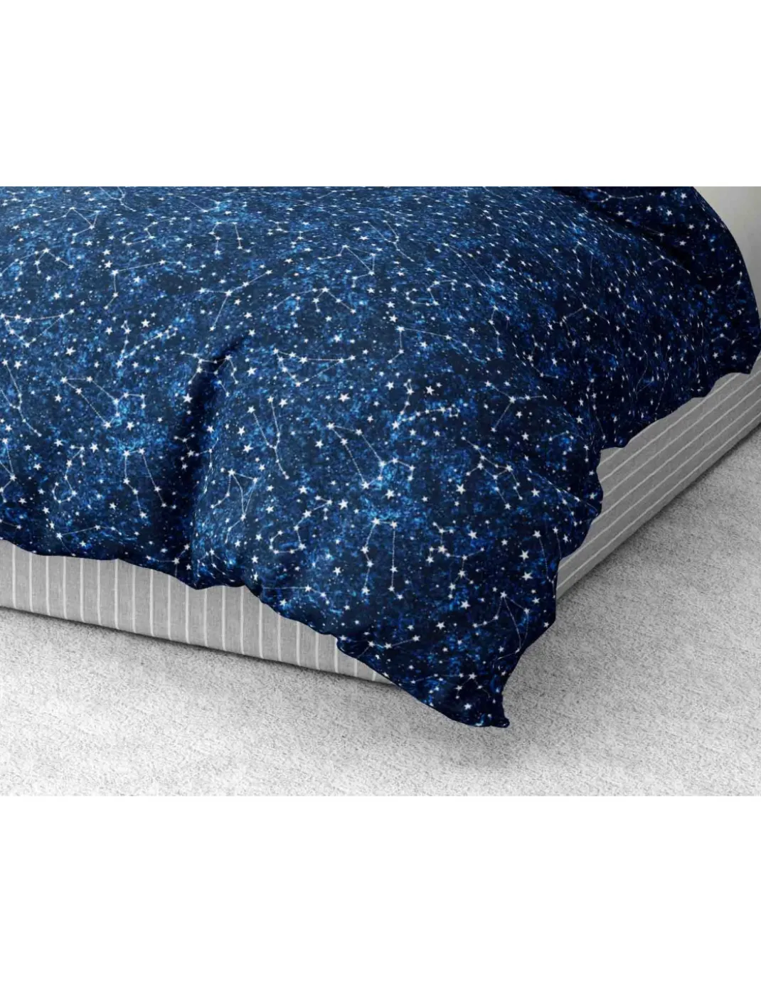 COPRIPIUMINO COSTELLAZIONE Blu in morbida Microfibra Made in Italy