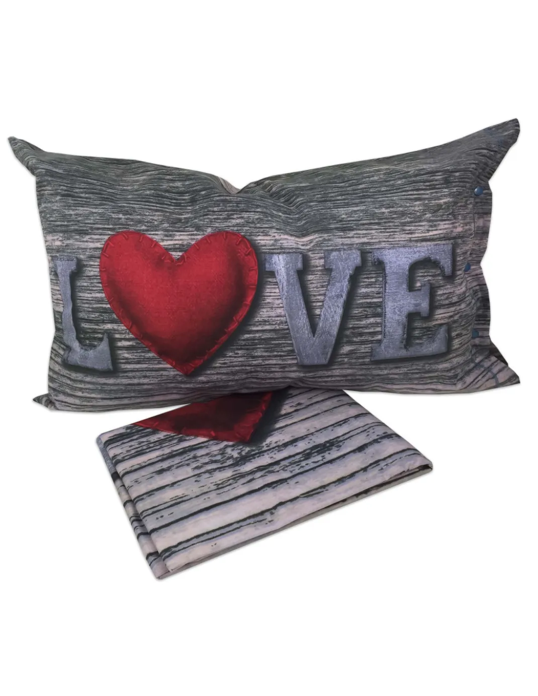 COPRIPIUMINO DAISY CUORE LOVE SHABBY TIROLESE